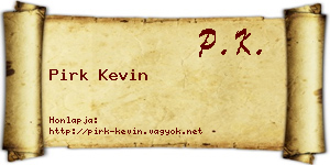 Pirk Kevin névjegykártya